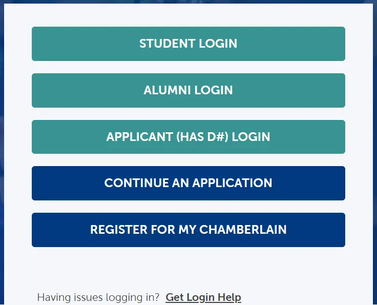 Chamberlain Login Page
