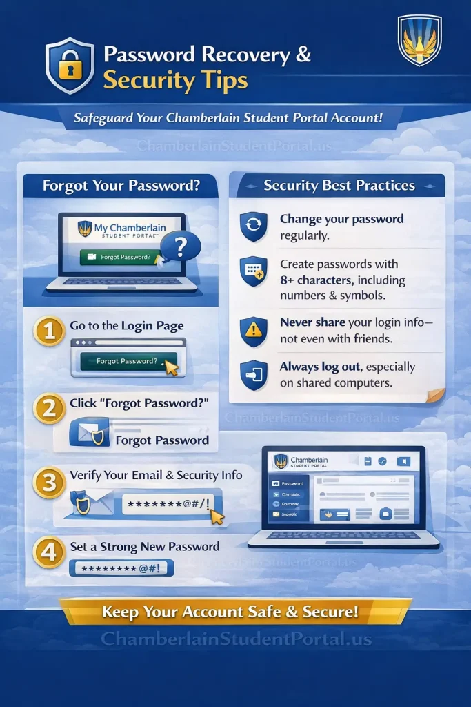 How to recover password of chamberlain student portal