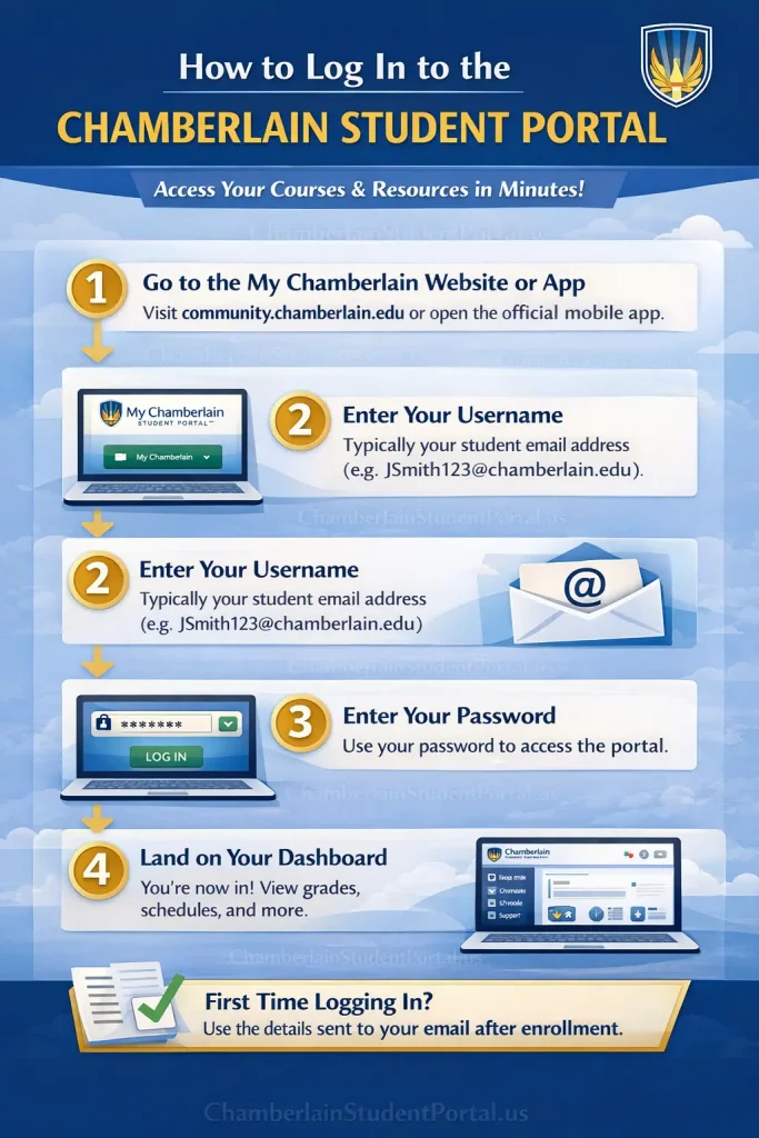 My Chamberlain Student Portal Login Steps